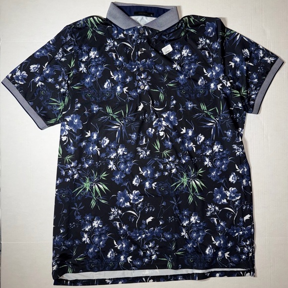 Greyson Other - Greyson Navy Floral Polo Shirt